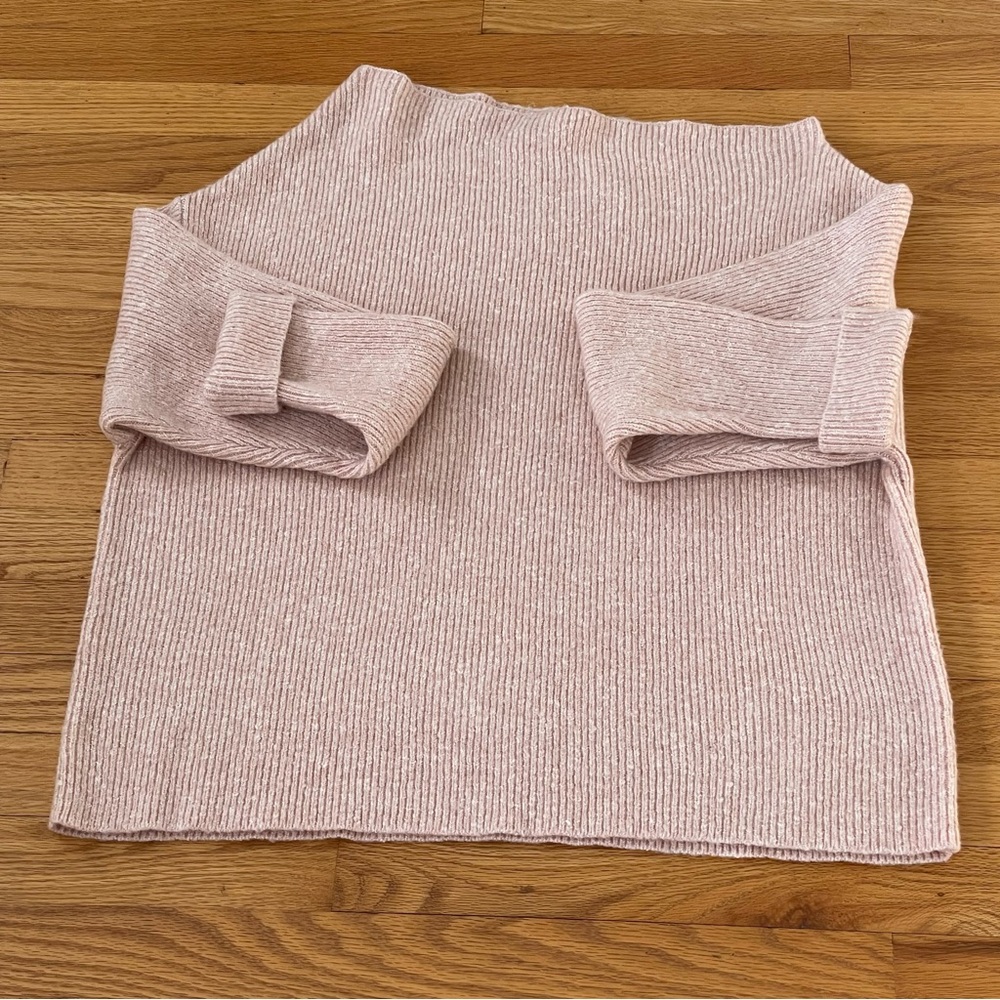 Treasure & Bond off the Shoulder Sweater Nordstrom Woman’s Size L Pink Smoke - Picture 14 of 16